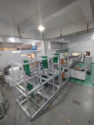 Machine Capable Of Customizing Primary Trapezoidal Bags Of Various Sizes, PLC Program Control.