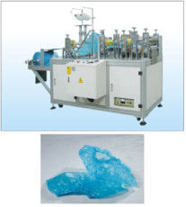 Plastic Ultrasonic Shoe Cover Machine With Left Right Adjustable Edge-To-Edge Adjustment During Material Roll Operation