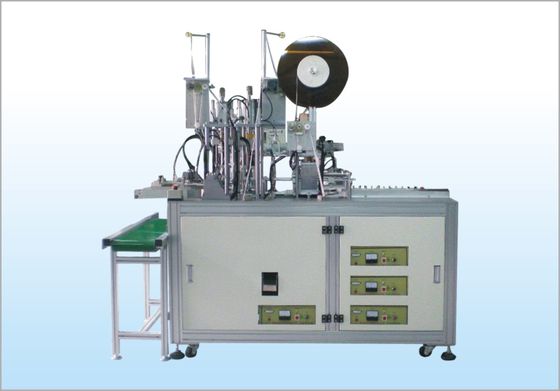 4KW Ultrasonic Face Mask Machine Slitting Fusing Elastic Band To Finished Mask