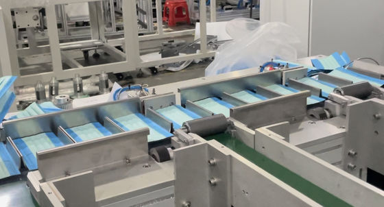 10KW Maskface Sheet Making Machine Inverter Control Accurate Productivity Production Speed Of One To Three Mask Machines