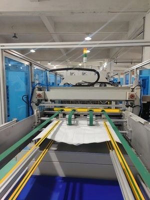 12KW Ultrasonic Pocket Filter Making Machine With Trapezoidal Bag Appearance And Neat And Time-Saving Machine